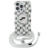 Karl Lagerfeld KLHMP16LHCKCKLCT iPhone   16 Pro 6.3 transparent hardcase IML Crossbody Monogram Karl & Choupette Head MagS